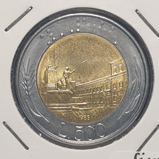 Italia-Moneta 500 LIRE Bimetallica Quirinale - dal 1982 al 2001 - entra e scegli