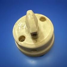 Interruttore Antico In Porcellana