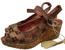 Sandali donna fango oro zeppa