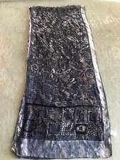 Valentino original foulard viscosa velluto blu/viscose scarf