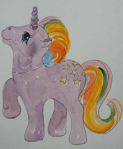 Quadro acquerello unicorno - , my