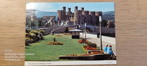 Cartolina conwy castle bridges - cartolina,
