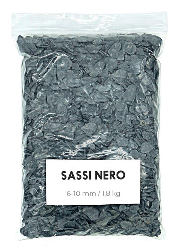 Sassi nero 8kg sassolini - nero,
