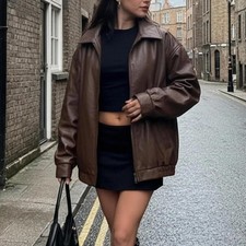 Giacca Donna Pelle Marrone