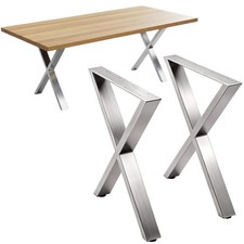 Gambe Tavolo 2x Acciaio Inox