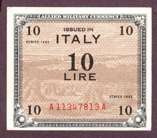 Italia banconota lire 1943 - 10,