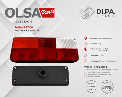 Fanale posteriore sinistro - fanale,
