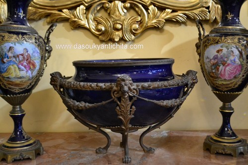 Centrotavola porcellana blu - centrotavola,