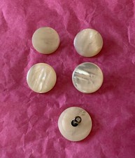 Bottoni Media Grandezza 2 Cm   In Madreperla  x 5 - Vintage/Antichi