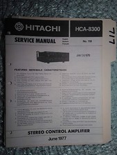 Hitachi hca-8300 manuale di