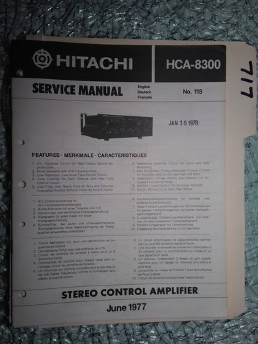 Hitachi hca 8300 - hitachi, di