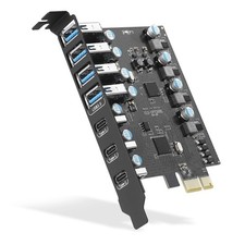 Scheda di Espansione USB 3.0 PCIe a 7 Porte(4 Type A 3 Type C) 5Gbps Scheda PCI