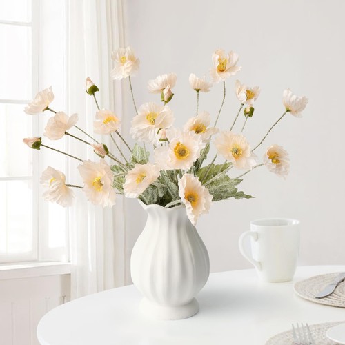 Boho fiori luce pesca papavero - fiori,