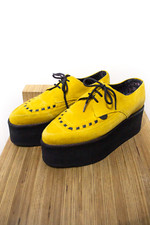 Underground Creepers Barfly giallo senape senape punk plateau plateau UK scamosciato Wil