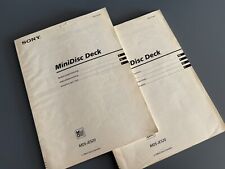 MANUALI ISTRUZIONI ORIGINALI MINIDISC DECK SONY MDS JE520