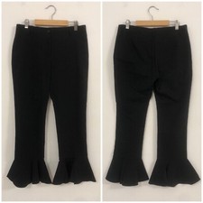 DENNY ROSE Pantalone nero ondulato nel fondo Tg IT 42