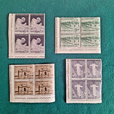 VATICANO 1964 VIAGGIO PAOLO VI IN INDIA SERIE COMPL QUARTINA TIMBRO PRIMO GIORNO