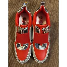 Ecko Red Sneakers Slip On Red Silver Metallic Fashion Sneakers Size 10