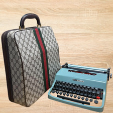 Borsa custodia logo Gucci macchina da scrivere vintage Olivetti design italia...