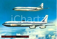 1970 ca AIR FRANCE Aerei passeggeri BOEING 707 in volo *Cartolina postale FG NV