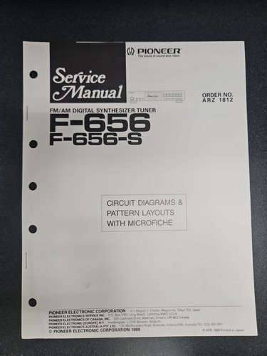 Pioneer 656 f656s am - f-656/f656s, digi