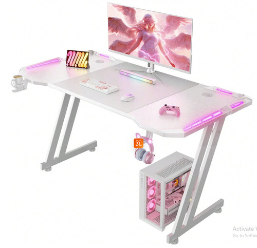 Scrivania gaming bianca - scrivania,
