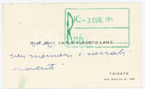 1950 trieste prof carlo - trieste, prof.
