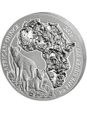SPOTTED HYENA AFRICAN OUNCE 1 oz moneta argento 50 franchi Ruanda 2026