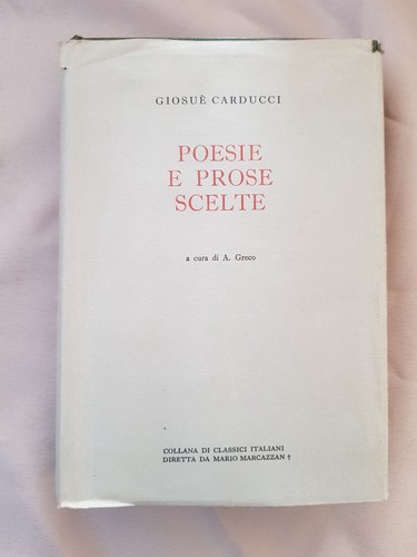Libro giosue carducci - carducci, poesie
