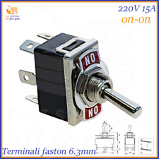 Interruttore doppio deviatore a levetta 220V 12V 12 V 24V da pannello bipolare