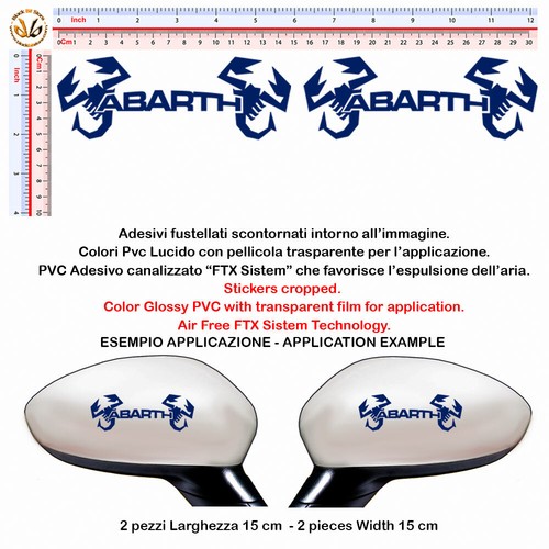 Adesivi specchietti abarth - adesivi,