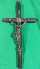 Crocifisso antico del XVIII secolo bronzo e legno