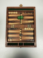 Tabellone da Backgammon Antico Gioco da Tavolo Realizzato a Mano in Legno
