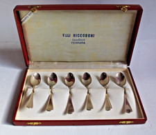 L68- 6 CUCCHIAINI  ARGENTO STILE INGLESE- SILVER 800 COFFEE SPOONS STYLE POSATA
