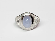 Anello pesante oro bianco 18