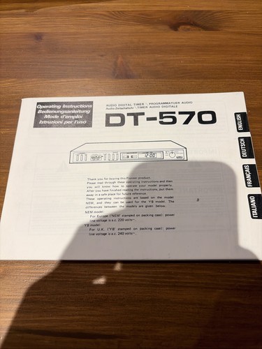 Pioneer 570 timer audio - timer,