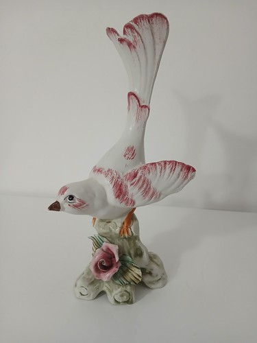 Vaso ceramica uccello vintage - vaso,