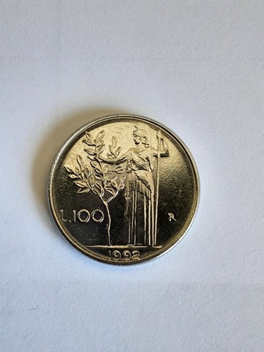 Moneta 100 lire - moneta, minerva