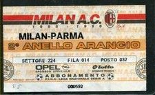 Biglietto Stadio Calcio Milan