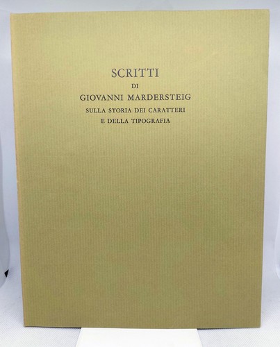 Giovanni mardersteig scritti - giovanni, mardersteig.