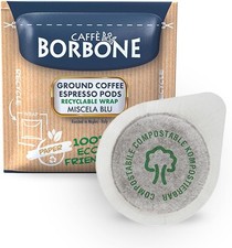 150 Cialde Caffè Borbone Miscela Blu Compostabili | Sistema ESE 44mm | Espresso