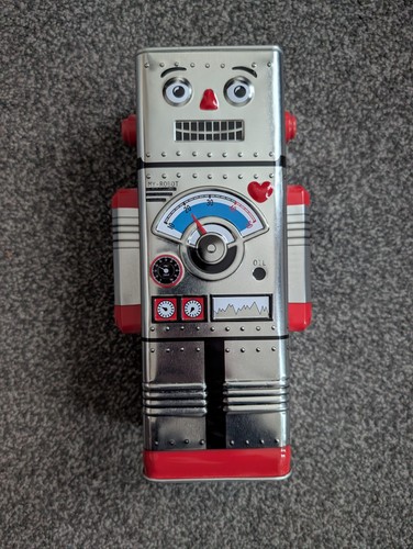 Salvadanaio latta robot - in,
