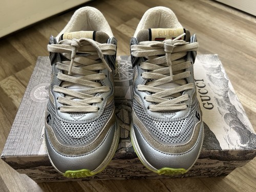 Gucci grey beige suede - suede, and