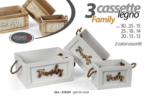 Cassette legno porta oggetti - cassette,