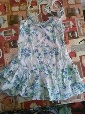 lotto 874 abito vestito vestitino bimba bambina fiori celeste 18 mesi 