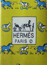 Hermès Hermes Cravatta Tie Cravate Krawatte 7894 MA - blue and white horses