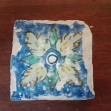 Antica Maiolica Ceramica Mattonella Riggiola Siciliana Cinquecentesca