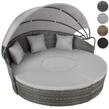 Isola prendisole rattan set lettino lounge multi mobili giardino salottino alu
