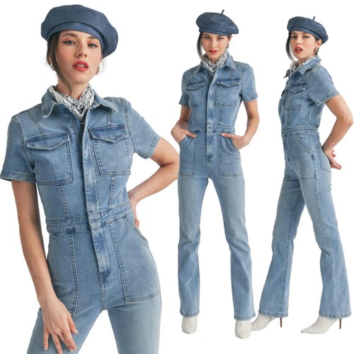 Tuta jeans donna - , elasticizzata