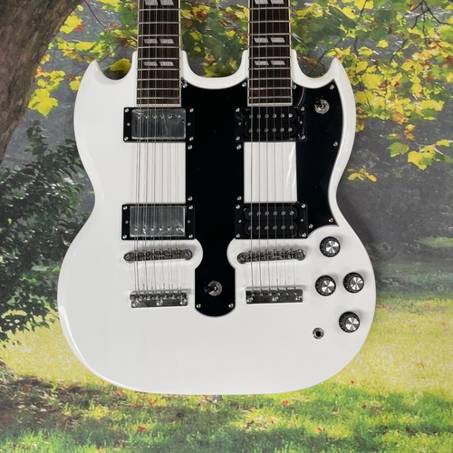 Chitarra elettrica bianca